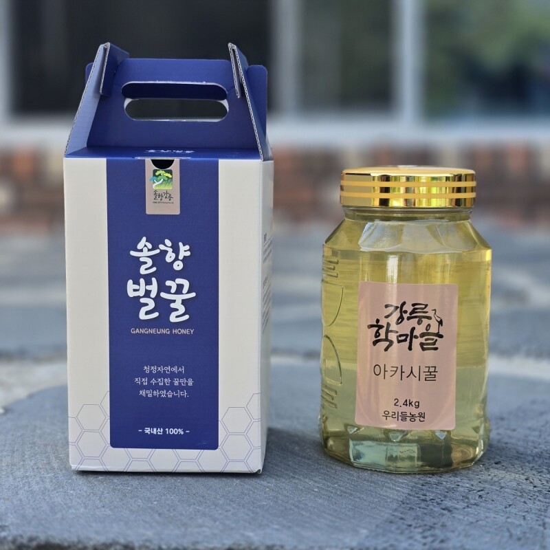우리들농원,우리들농원 천연아카시아꿀 2.4kg 자연꿀 산지직